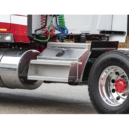 Buyers Products Heavy Duty Smooth Aluminum WideOpen Step Boxes for Semi Trucks - 36 Inch Width 1705284